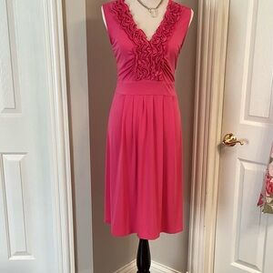 Elegant Pink Ruffle Dress